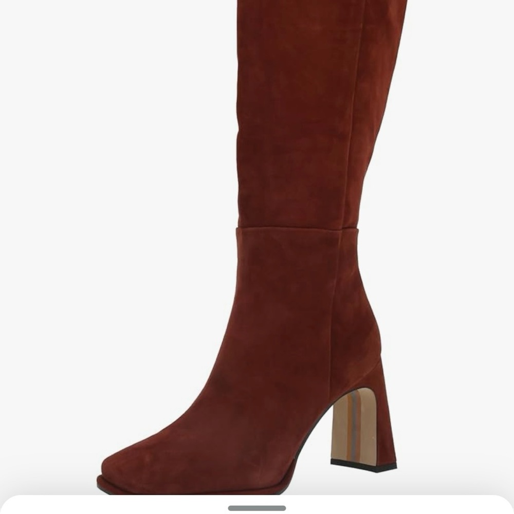 Sam Edelman Issabel Suede Knee-High Boots in Rust/Brown 9.5 NWOT - Picture 14 of 15